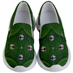 One Island In A Safe Environment Of Eternity Green Kids Lightweight Slip Ons by pepitasart