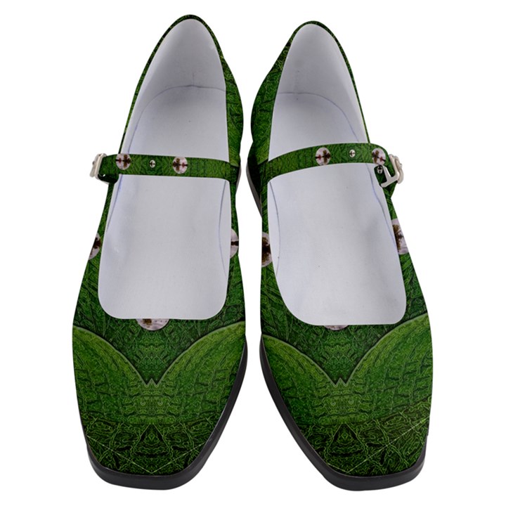 one Island in a safe environment of eternity green Women s Mary Jane Shoes