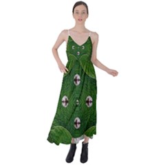 One Island In A Safe Environment Of Eternity Green Tie Back Maxi Dress by pepitasart