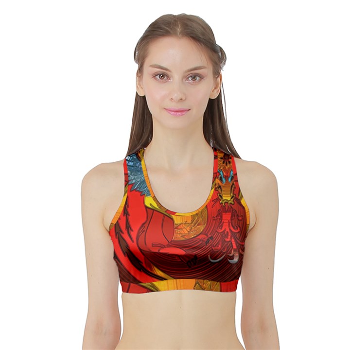 Dragon Metallizer Sports Bra with Border