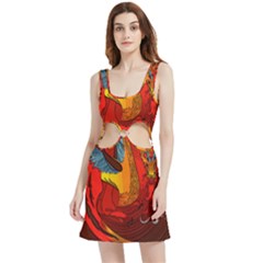 Dragon Metallizer Velvet Cutout Dress