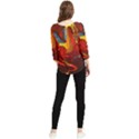 Dragon Metallizer Chiffon Quarter Sleeve Blouse View2