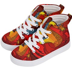 Dragon Metallizer Kids  Hi-top Skate Sneakers by HermanTelo