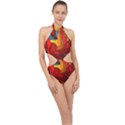 Dragon Metallizer Halter Side Cut Swimsuit View1