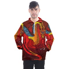 Dragon Metallizer Men s Half Zip Pullover by HermanTelo