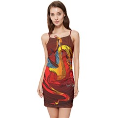 Dragon Metallizer Summer Tie Front Dress