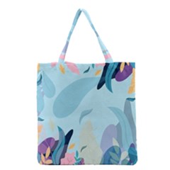 Nature Leaves Plant Background Grocery Tote Bag by Mariart