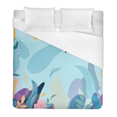 Nature Leaves Plant Background Duvet Cover (full/ Double Size) by Mariart