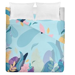 Nature Leaves Plant Background Duvet Cover Double Side (queen Size) by Mariart