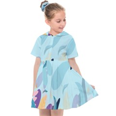 Nature Leaves Plant Background Kids  Sailor Dress