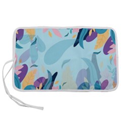 Nature Leaves Plant Background Pen Storage Case (s)