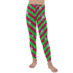 Stripes4xmas Kids  Lightweight Velour Leggings