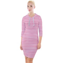 Pink Knitting Quarter Sleeve Hood Bodycon Dress by goljakoff