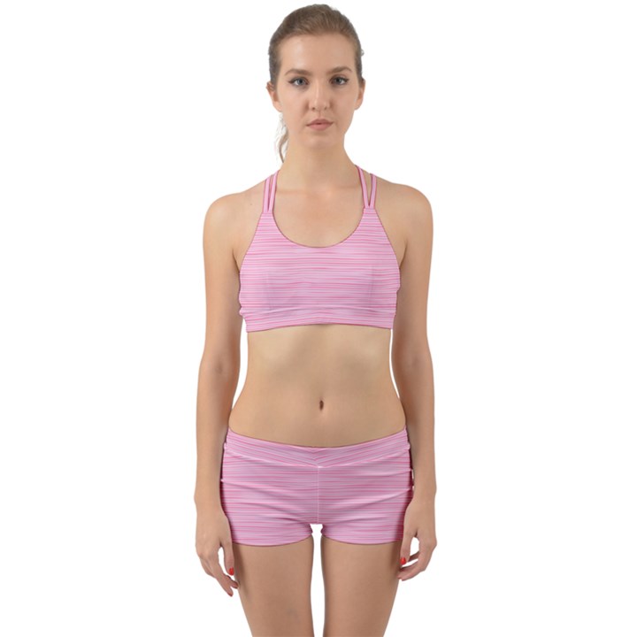 Pink knitting Back Web Gym Set