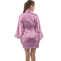 Pink knitting Long Sleeve Satin Kimono View2