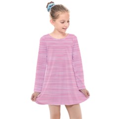 Pink Knitting Kids  Long Sleeve Dress by goljakoff