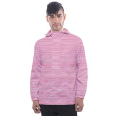 Pink Knitting Men s Front Pocket Pullover Windbreaker by goljakoff