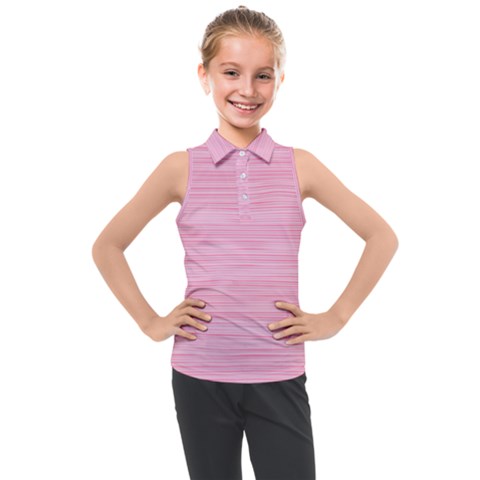 Pink Knitting Kids  Sleeveless Polo Tee by goljakoff