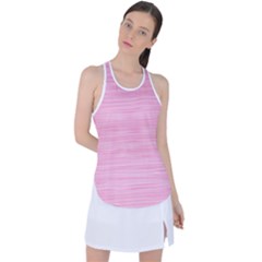 Pink Knitting Racer Back Mesh Tank Top by goljakoff