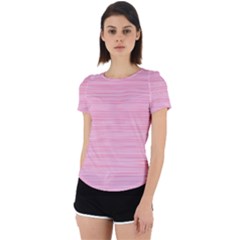 Pink Knitting Back Cut Out Sport Tee by goljakoff