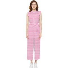 Pink Knitting Women s Frill Top Jumpsuit by goljakoff