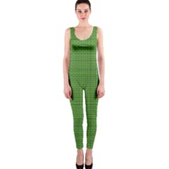 Green Knitting One Piece Catsuit by goljakoff