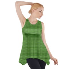 Green Knitting Side Drop Tank Tunic by goljakoff