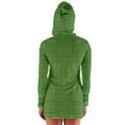 Green knitting Long Sleeve Hooded T-shirt View2