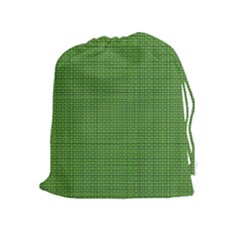 Green Knitting Drawstring Pouch (xl) by goljakoff