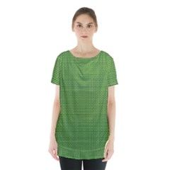 Green Knitting Skirt Hem Sports Top by goljakoff