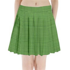 Green Knitting Pleated Mini Skirt by goljakoff