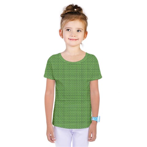 Green Knitting Kids  One Piece Tee by goljakoff