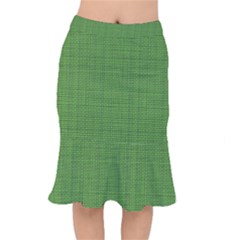 Green Knitting Short Mermaid Skirt by goljakoff