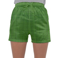 Green Knitting Sleepwear Shorts by goljakoff