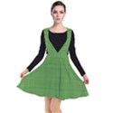 Green knitting Plunge Pinafore Dress View1