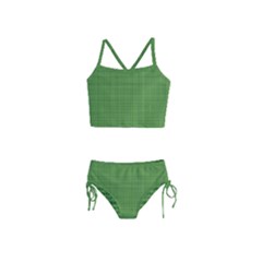 Green Knitting Girls  Tankini Swimsuit by goljakoff