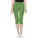 Green knitting Inside Out Lightweight Velour Capri Leggings  View3