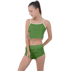 Green Knitting Summer Cropped Co-ord Set by goljakoff