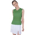 Green knitting Women s Sleeveless Sports Top View1