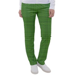 Green Knitting Women s Casual Pants