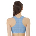 Blue knitting Sports Bra with Border View2