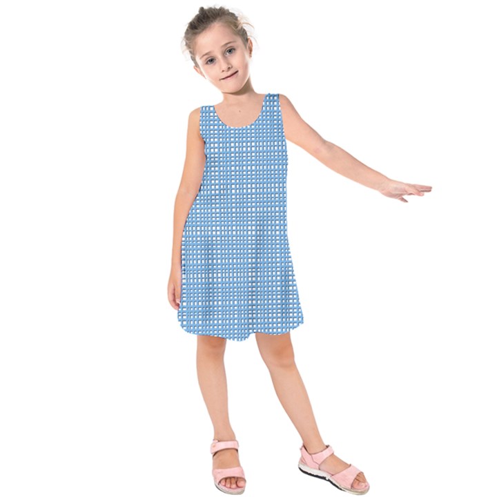 Blue knitting Kids  Sleeveless Dress