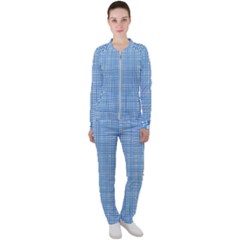 Blue Knitting Casual Jacket And Pants Set by goljakoff