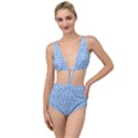 Blue knitting Tied Up Two Piece Swimsuit View1