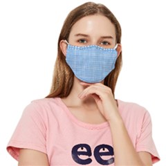 Blue Knitting Fitted Cloth Face Mask (adult) by goljakoff