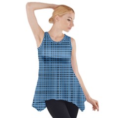 Blue Knitting Pattern Side Drop Tank Tunic by goljakoff