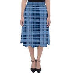 Blue Knitting Pattern Classic Midi Skirt by goljakoff