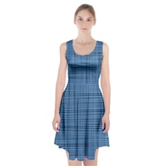 Blue Knitting Pattern Racerback Midi Dress by goljakoff