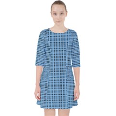 Blue Knitting Pattern Pocket Dress by goljakoff