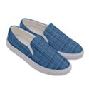 Blue knitting pattern Women s Canvas Slip Ons View3